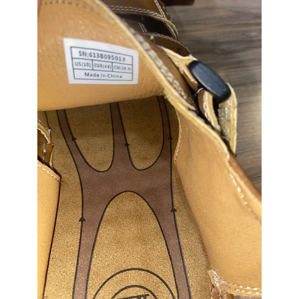 READ DESCRIPTION CAMEL CROWN Men's Leather  Closed toe Fishermen Sandal , Sz‎